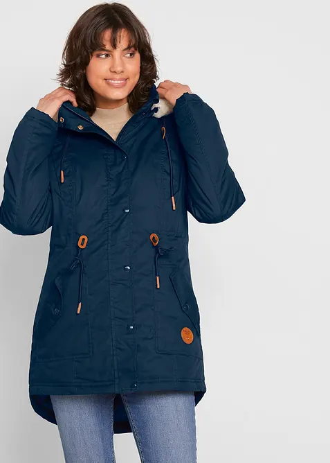 Parka rembourrée avec bordure sherpa, bonprix