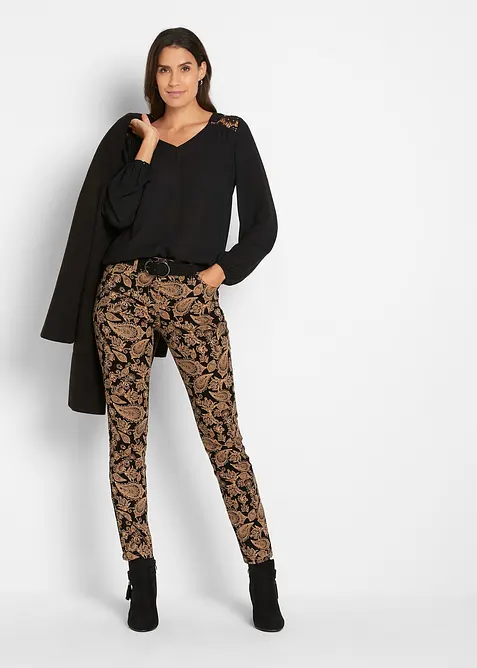 Pantalon extensible imprimé, bonprix