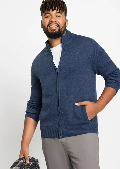 Gilet zippé en fine maille, bonprix