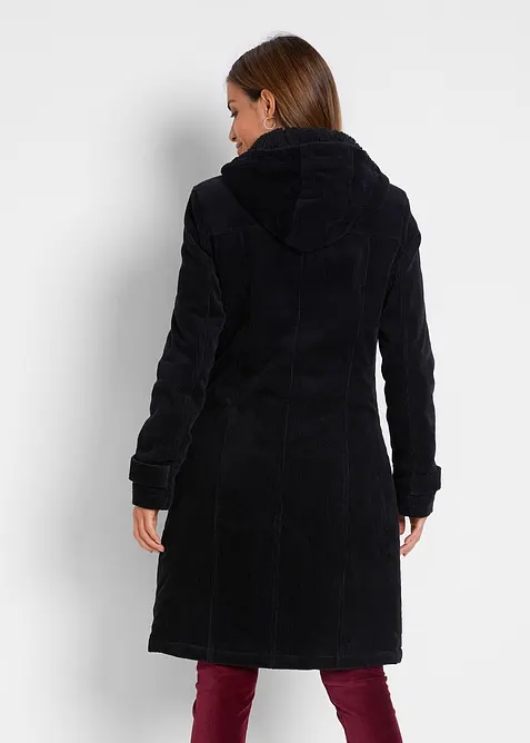 Duffle-coat en velours côtelé doublé, bonprix