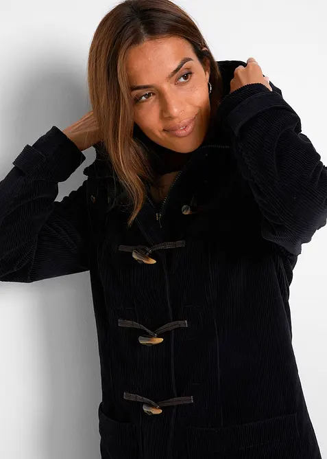 Duffle-coat en velours côtelé doublé, bonprix