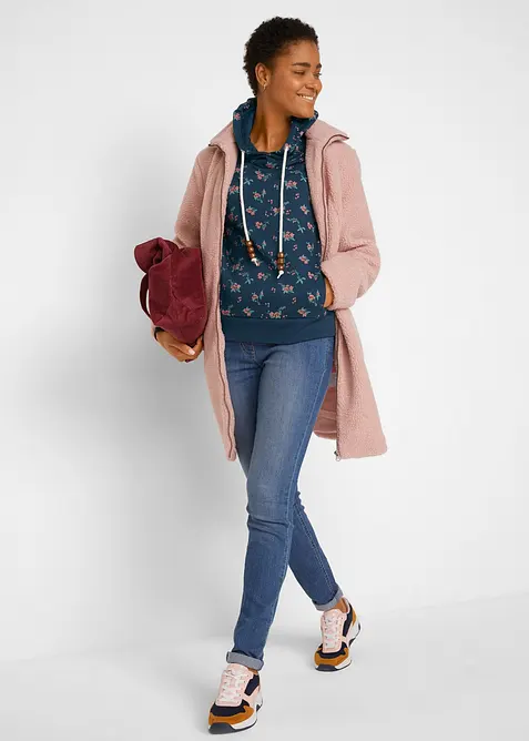 Sweat à capuche avec cordon, 100% coton, bonprix