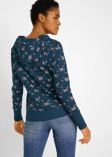 Sweat à capuche avec cordon, 100% coton, bonprix