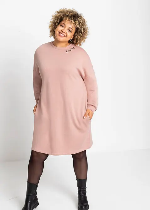 Robe molletonnée oversize, bonprix