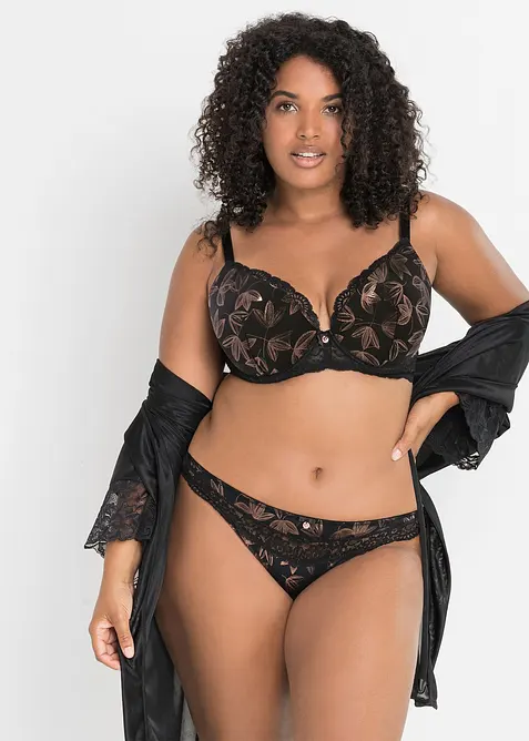 Soutien-gorge &agrave; coques et armatures avec effet scintillant, bonprix