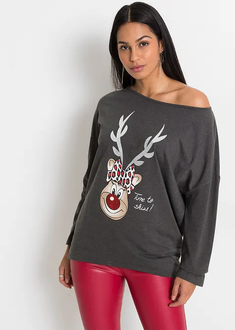 T-shirt de Noël épaules nues, bonprix