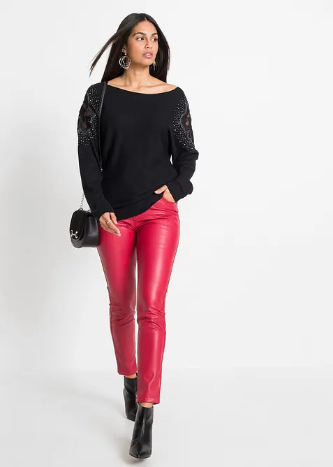 Pull en fine maille de viscose mélangée, bonprix