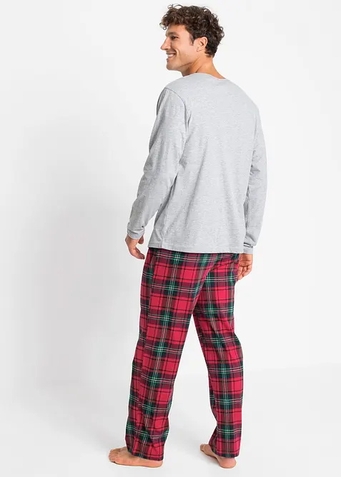 Pyjama coton manches longues, bonprix