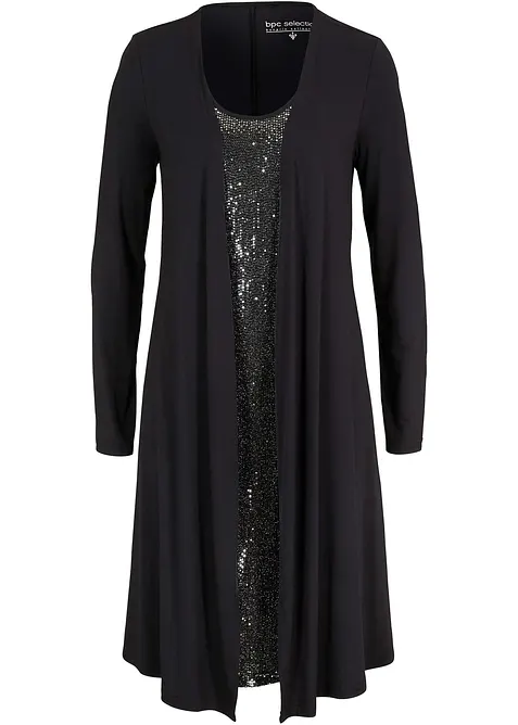 Robe en jersey viscose, avec gilet superposé, bonprix