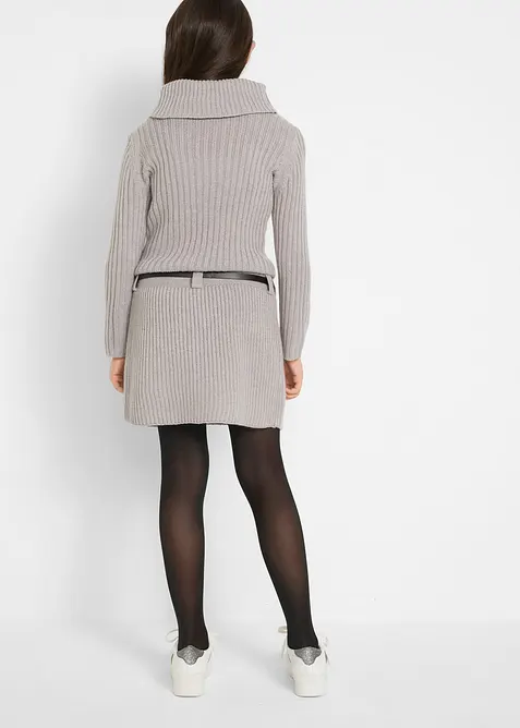 Robe en maille avec ceinture (ens. 2 pces), bonprix