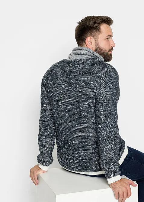 Pull à col châle et détails contrastants, bonprix