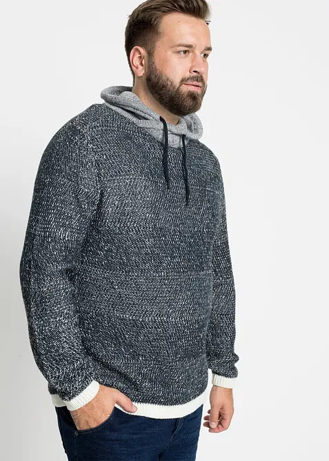 Pull à col châle et détails contrastants, bonprix