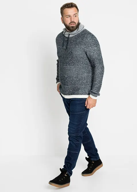 Pull à col châle et détails contrastants, bonprix