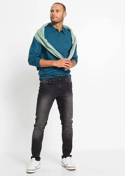 Lot de 2 polos à manches longues, bonprix