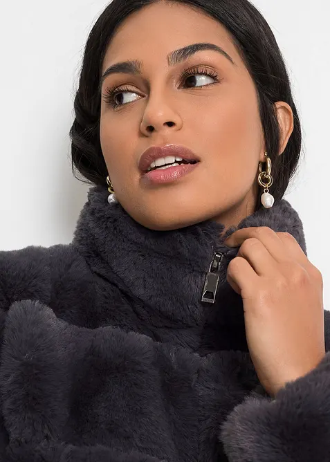 Veste zippée en peluche, bonprix