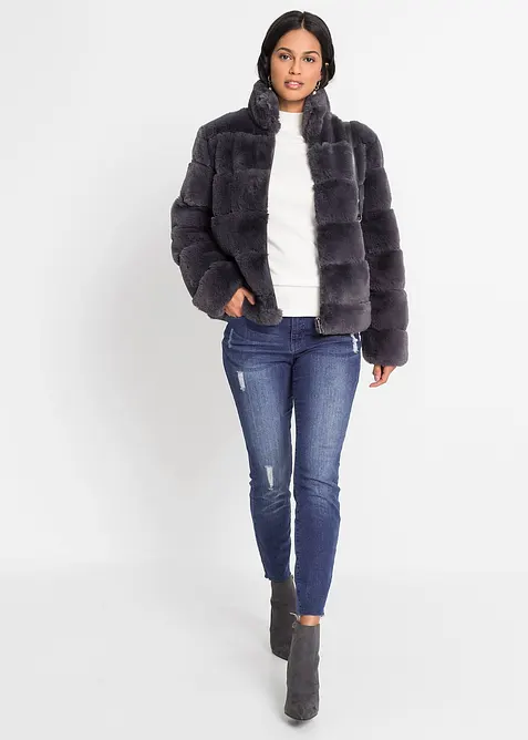 Veste zippée en peluche, bonprix