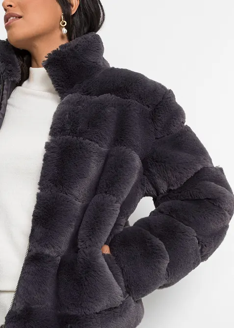 Veste zippée en peluche, bonprix