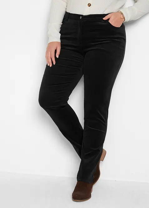Pantalon slim en velours côtelé extensible, bonprix