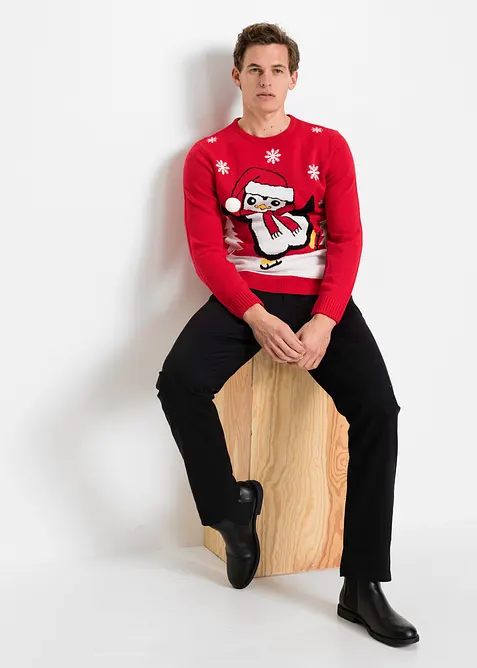 Pull avec motif de Noël, bonprix
