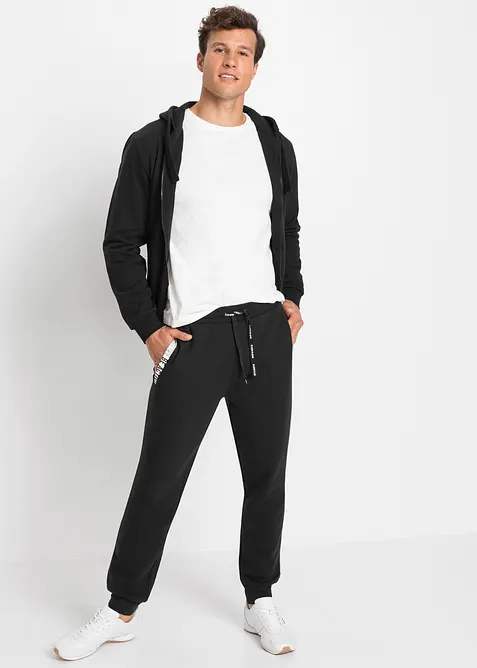 Pantalon de jogging avec détails sportifs, bonprix