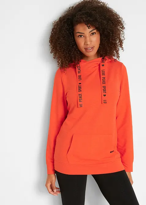 Sweat &agrave; capuche doux en viscose m&eacute;lang&eacute;e, bonprix