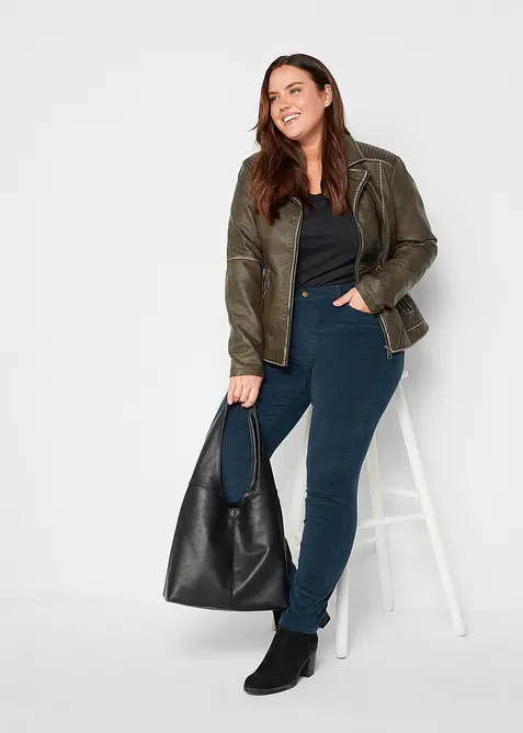 Pantalon skinny en velours côtelé extensible, bonprix