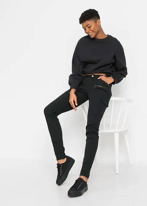 Pantalon cargo en coton extensible, bonprix