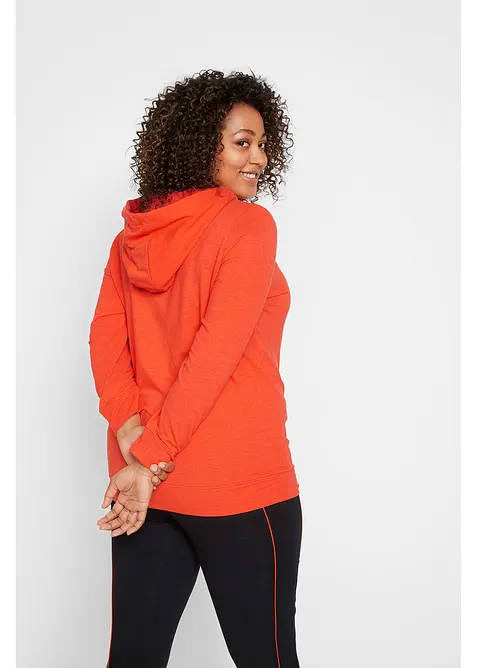 Sweat &agrave; capuche doux en viscose m&eacute;lang&eacute;e, bonprix