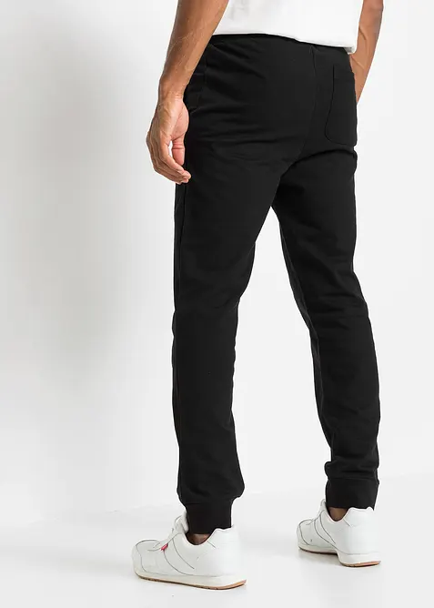 Pantalon de jogging à détails contrastants, 100% coton, bonprix
