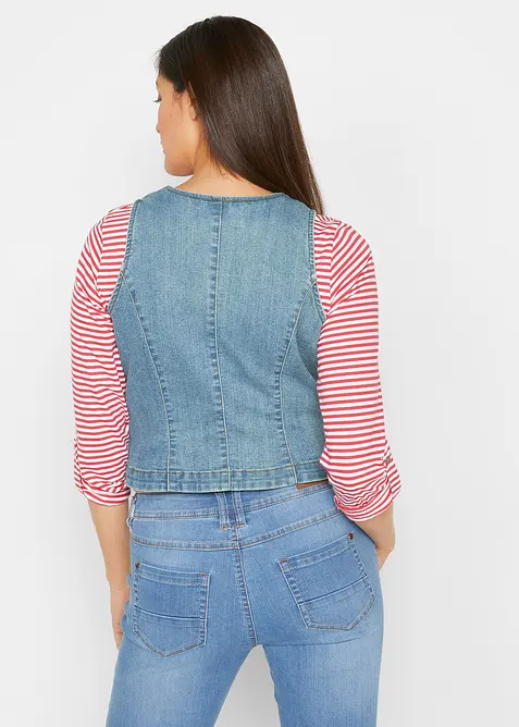 Gilet sans manches en jean extensible, bonprix