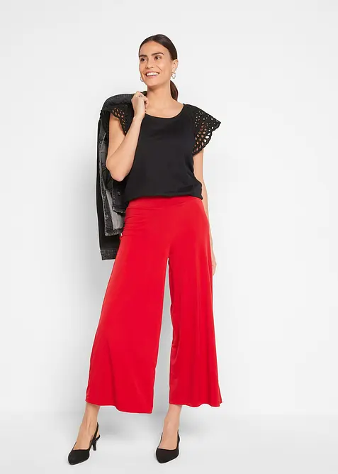 T-shirt à broderies anglaises, bonprix