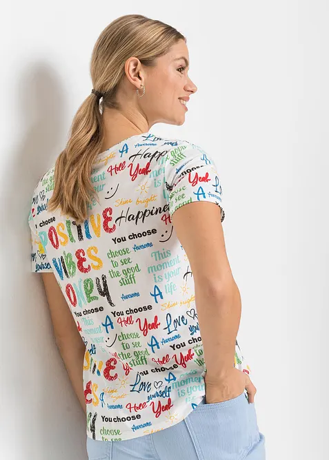 T-shirt doux en viscose m&eacute;lang&eacute;e, bonprix