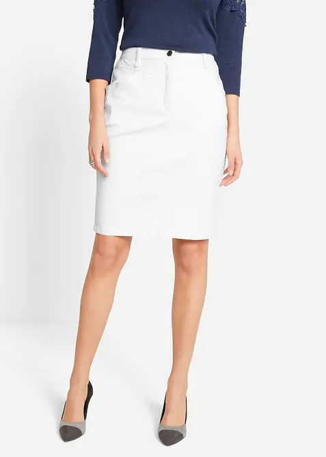 Jupe en jean extensible, bonprix