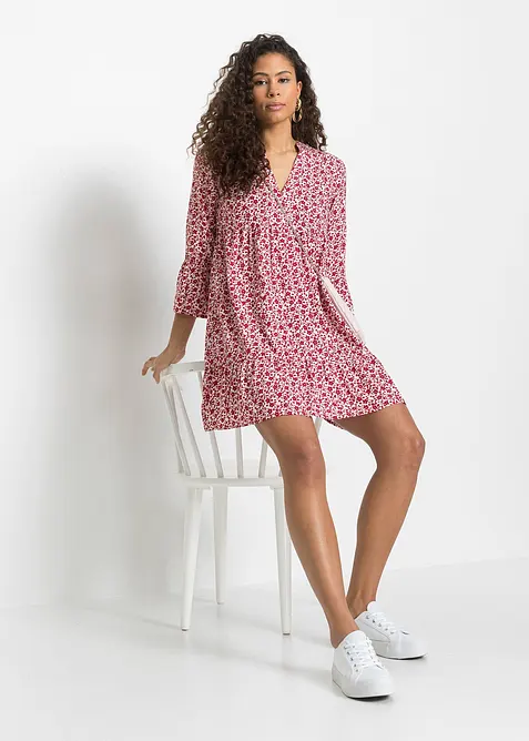 Robe courte à volants en viscose, bonprix