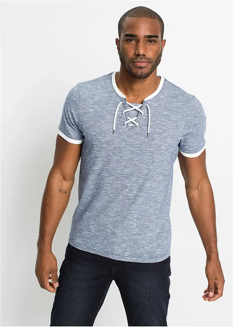T-shirt en coton avec laçage, bonprix