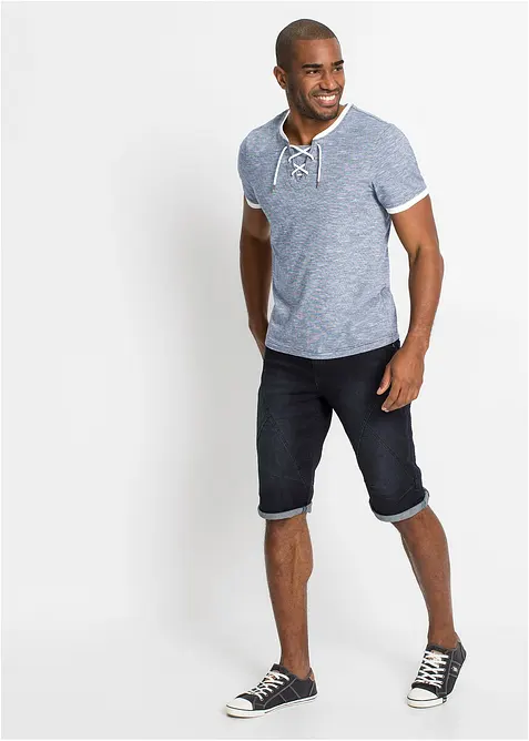 T-shirt en coton avec laçage, bonprix