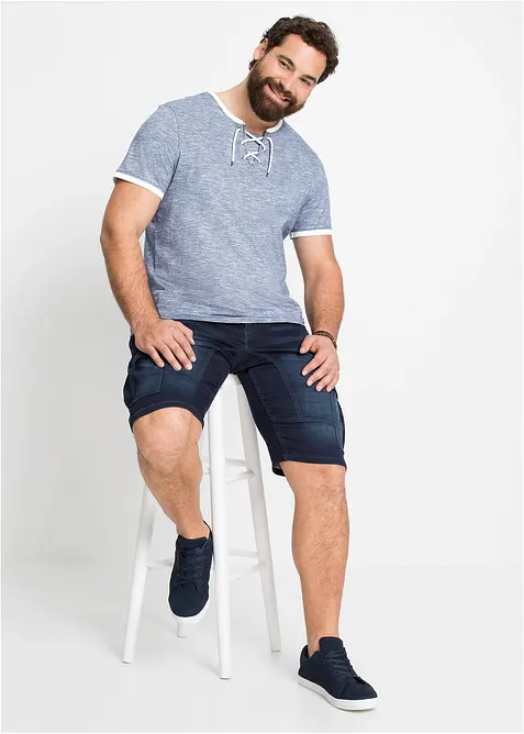 T-shirt en coton avec laçage, bonprix