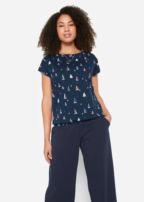 T-shirt d&eacute;contract&eacute;, manches courtes, bonprix