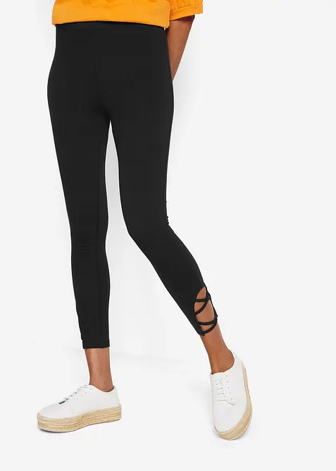 Legging coton 7/8 taille haute et confortable, bonprix