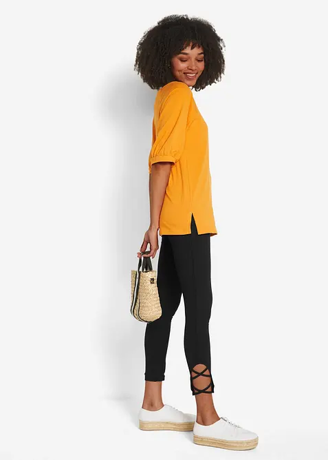 Legging coton 7/8 taille haute et confortable, bonprix