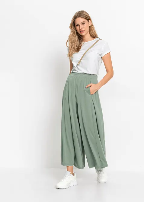 Jupe-culotte en jersey, jambes larges, bonprix