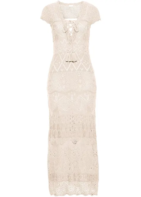 Robe en maille ajourée, bonprix