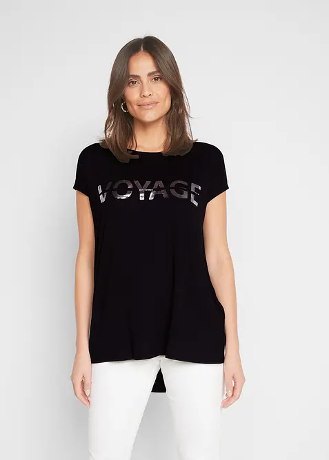 T-shirt long en viscose extensible, bonprix