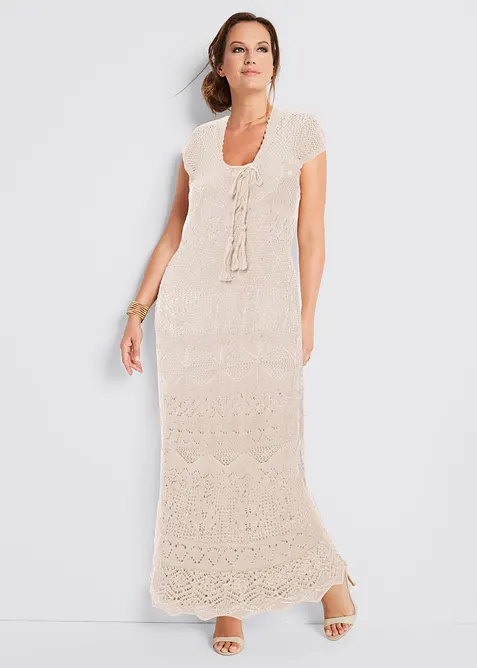 Robe en maille ajourée, bonprix