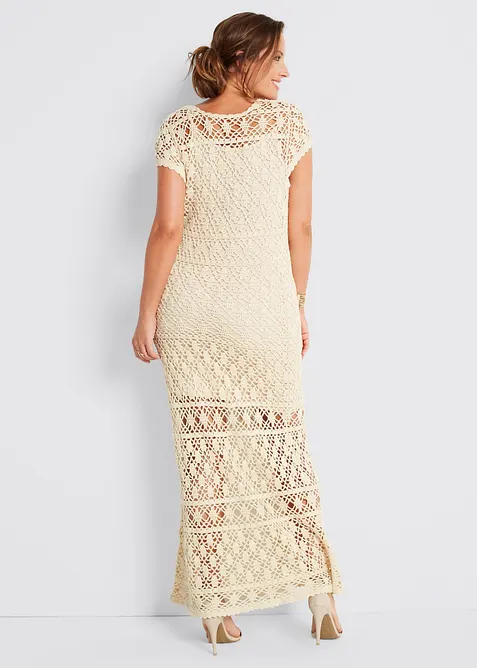 Robe en maille ajourée, bonprix