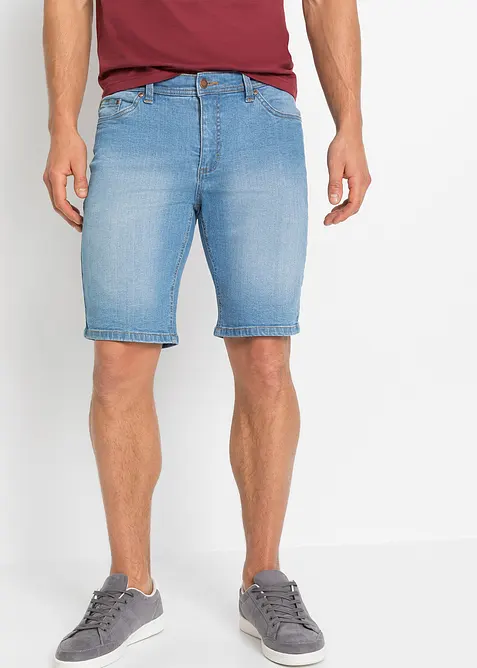 Lot de 2 bermudas en jean extensible, regular, bonprix