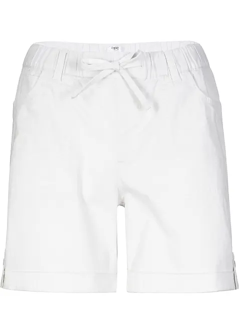 Bermuda coton avec taille &eacute;lastiqu&eacute;e, bonprix