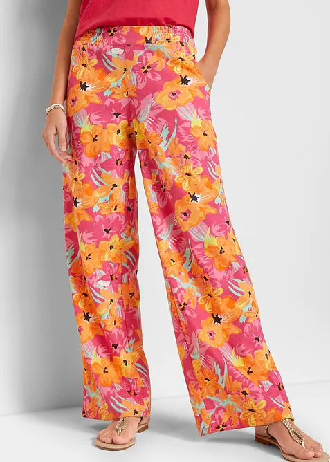 Pantalon palazzo en jersey viscose doux, bonprix