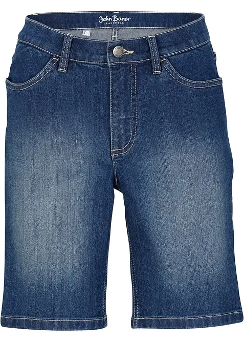 Bermuda en jean, taille mi-haute, bonprix