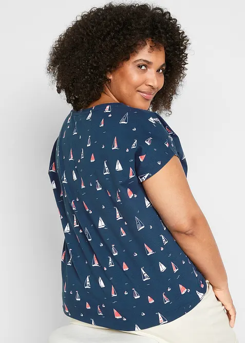 T-shirt d&eacute;contract&eacute;, manches courtes, bonprix